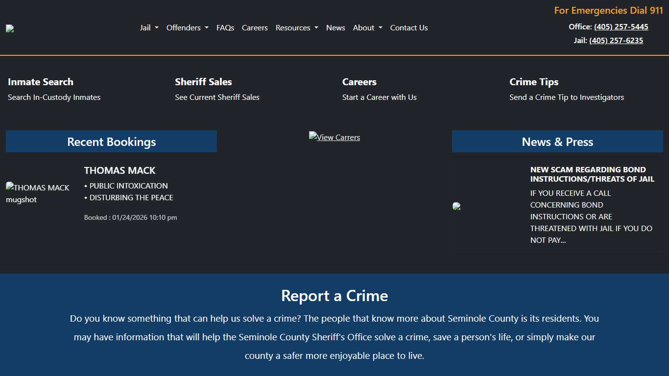 Seminole Sheriff Office Oklahoma